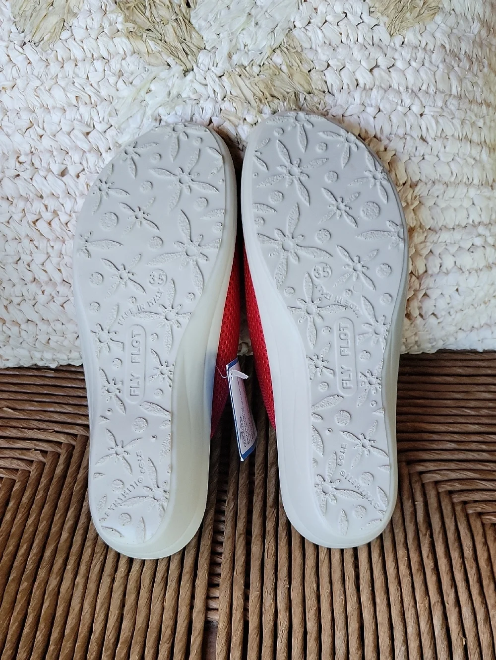Fly Flot anatomic anti-shock red, slip on sandals, size EU35, US4, UK2.5